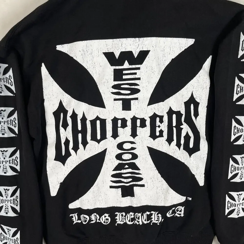West Coast Choppers Hoodie Mens Small Pullover Sweatshirt Long Beach Graphic